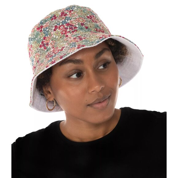JENNI Reversible Terry Cloth Floral Bucket Hat - Picture 4 of 6